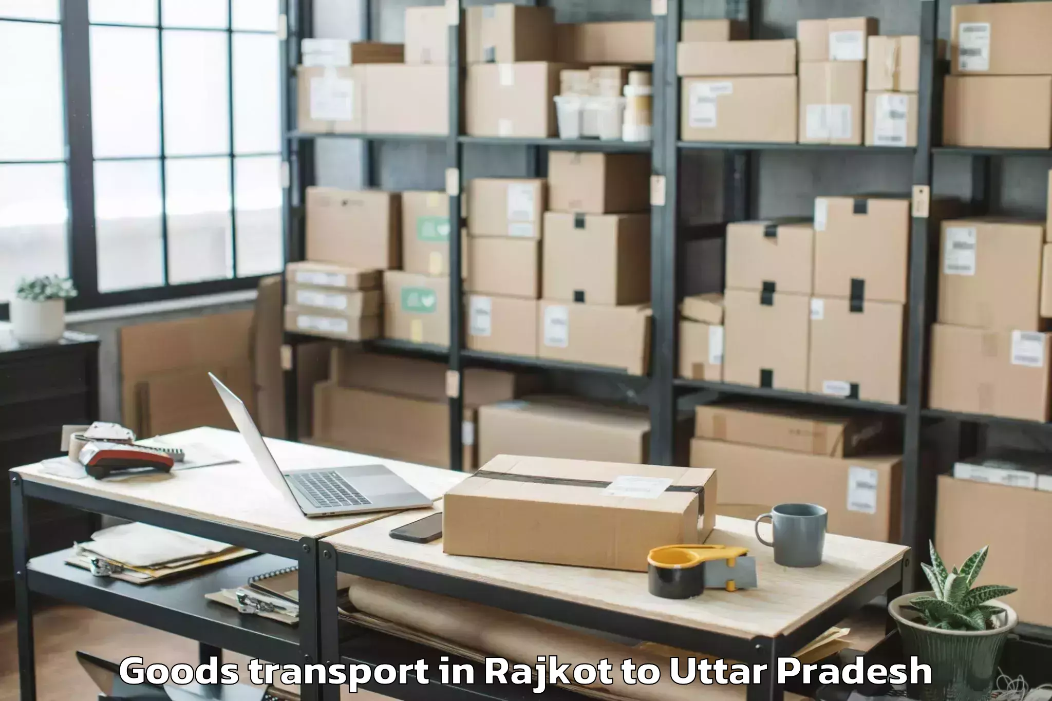 Book Your Rajkot to Konch Goods Transport Today